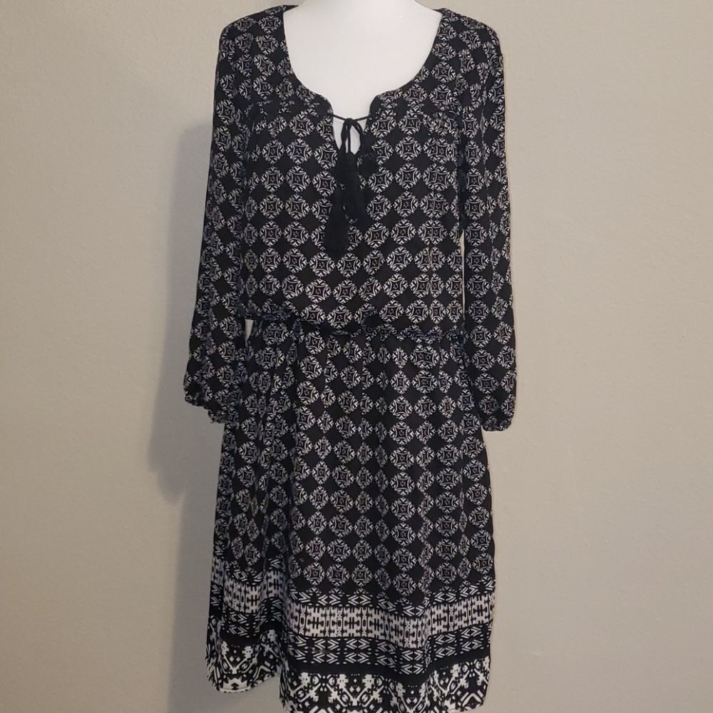Lily Rose black and taupe dress